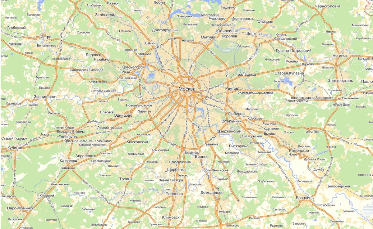 Карта Москвы